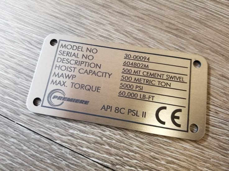 Plaque constructeur gravée avec numéro de série – Sultan Laser Sfax Tunisie